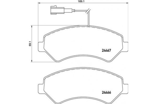 Brembo Σετ τακάκια, Δισκόφρενα - P 61 118