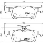 Brembo Σετ τακάκια, Δισκόφρενα - P 61 121