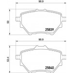 Brembo Σετ τακάκια, Δισκόφρενα - P 61 122