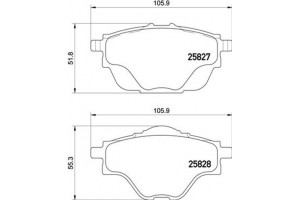 Brembo Σετ τακάκια, Δισκόφρενα - P 61 124
