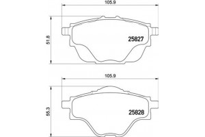 Brembo Σετ τακάκια, Δισκόφρενα - P 61 124