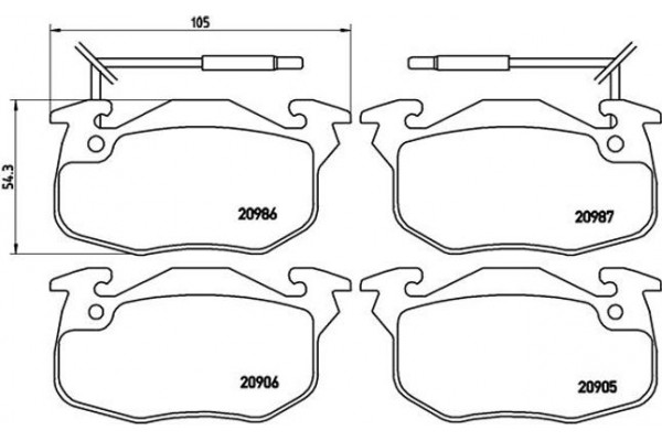 Brembo Σετ τακάκια, Δισκόφρενα - P 68 010