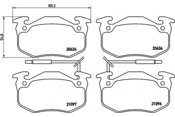 Brembo Σετ τακάκια, Δισκόφρενα - P 68 015