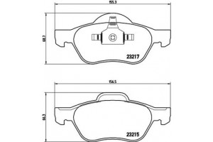 Brembo Σετ τακάκια, Δισκόφρενα - P 68 029