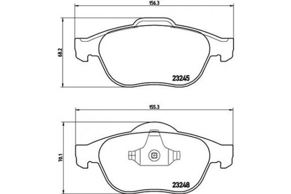 Brembo Σετ τακάκια, Δισκόφρενα - P 68 032