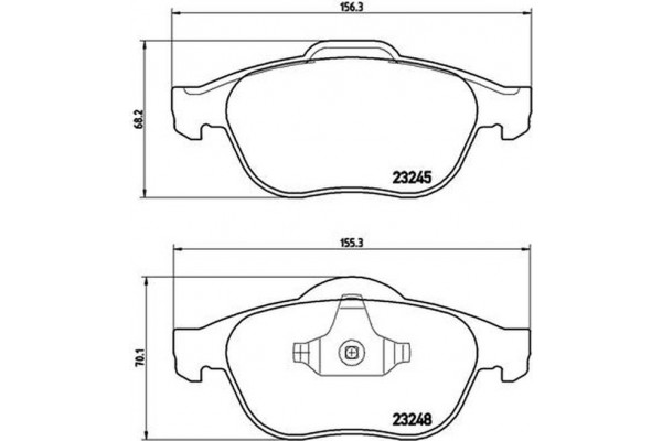 Brembo Σετ τακάκια, Δισκόφρενα - P 68 032