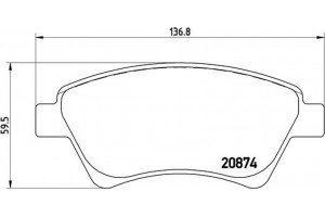 Brembo Σετ τακάκια, Δισκόφρενα - P 68 034