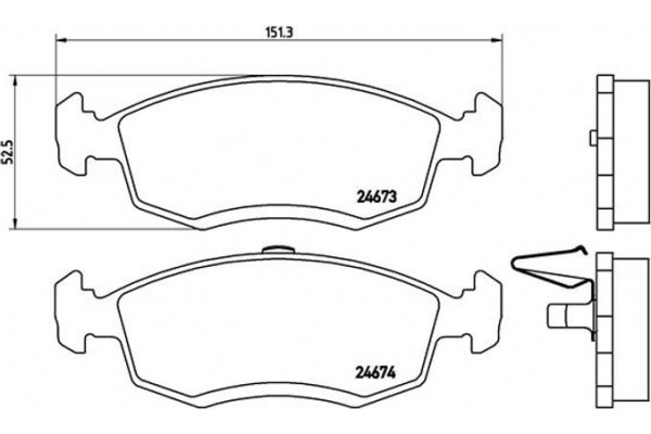 Brembo Σετ τακάκια, Δισκόφρενα - P 68 039