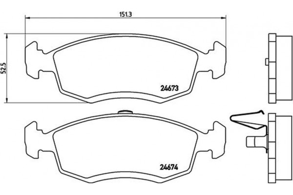 Brembo Σετ τακάκια, Δισκόφρενα - P 68 039
