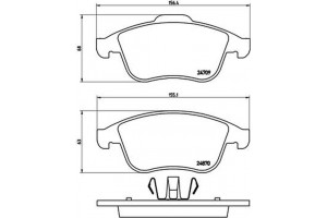 Brembo Σετ τακάκια, Δισκόφρενα - P 68 045
