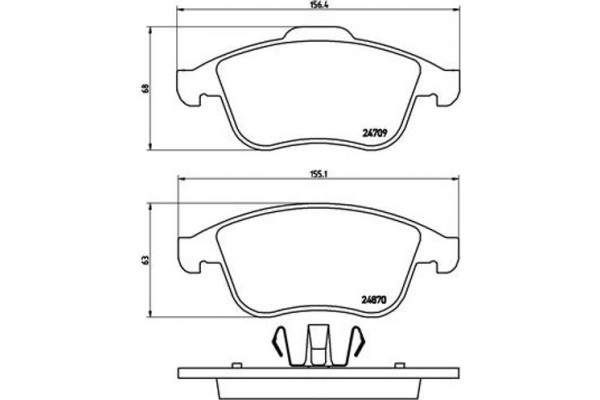 Brembo Σετ τακάκια, Δισκόφρενα - P 68 045