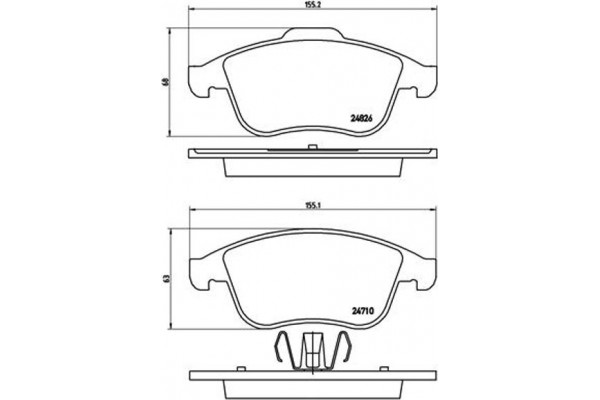 Brembo Σετ τακάκια, Δισκόφρενα - P 68 047X