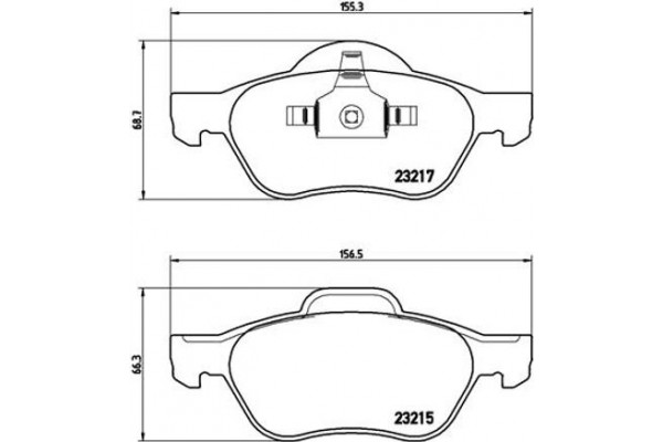 Brembo Σετ τακάκια, Δισκόφρενα - P 68 048X