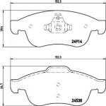 Brembo Σετ τακάκια, Δισκόφρενα - P 68 050