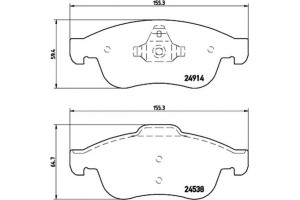 Brembo Σετ τακάκια, Δισκόφρενα - P 68 050X