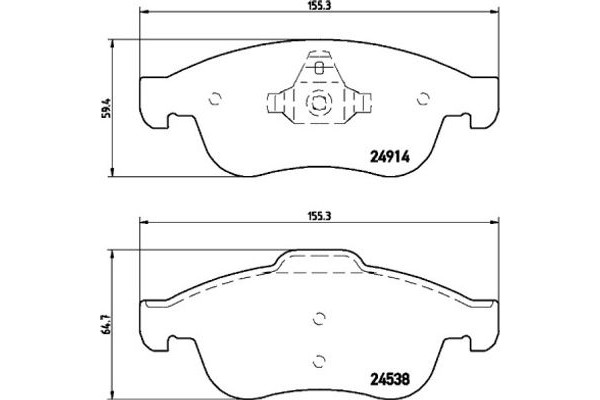 Brembo Σετ τακάκια, Δισκόφρενα - P 68 050