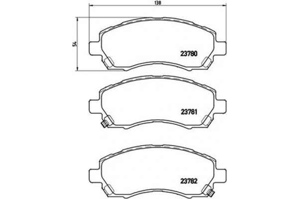 Brembo Σετ τακάκια, Δισκόφρενα - P 78 009