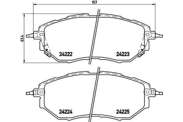 Brembo Σετ τακάκια, Δισκόφρενα - P 78 017X