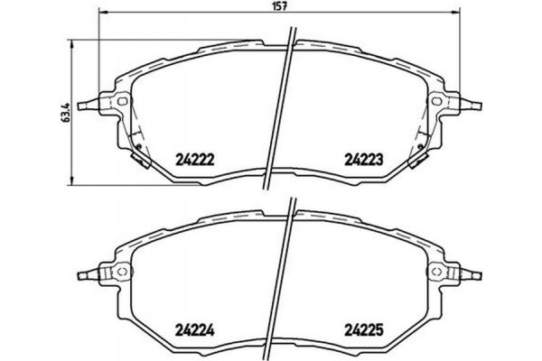 Brembo Σετ τακάκια, Δισκόφρενα - P 78 017