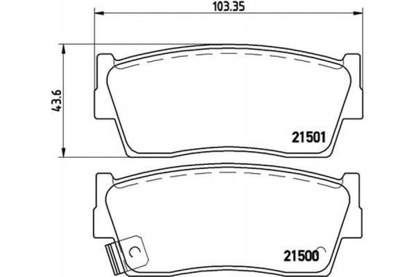 Brembo Σετ τακάκια, Δισκόφρενα - P 79 006 Brembo Σετ τακάκια, Δισκόφρενα - P 79 006