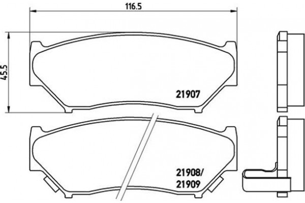 Brembo Σετ τακάκια, Δισκόφρενα - P 79 008