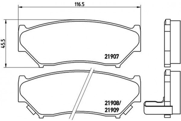 Brembo Σετ τακάκια, Δισκόφρενα - P 79 008