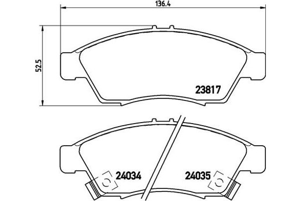 Brembo Σετ τακάκια, Δισκόφρενα - P 79 014