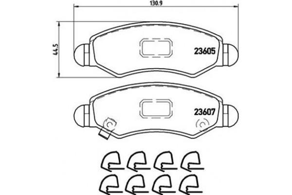 Brembo Σετ τακάκια, Δισκόφρενα - P 79 015