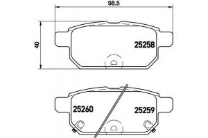 Brembo Σετ τακάκια, Δισκόφρενα - P 79 029