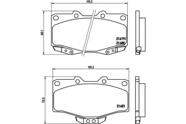 Brembo Σετ τακάκια, Δισκόφρενα - P 83 009