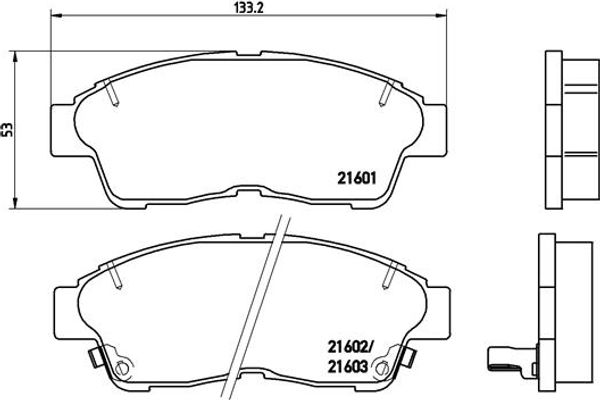 Brembo Σετ τακάκια, Δισκόφρενα - P 83 034