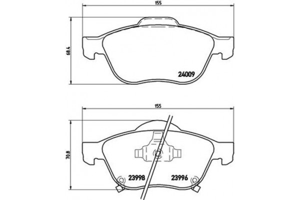 Brembo Σετ τακάκια, Δισκόφρενα - P 83 043