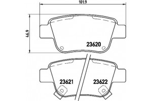 Brembo Σετ τακάκια, Δισκόφρενα - P 83 047