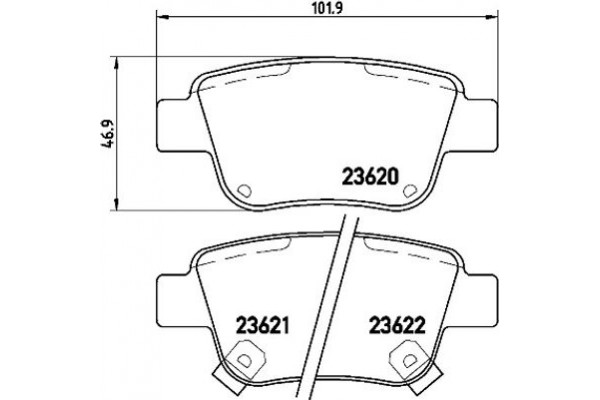 Brembo Σετ τακάκια, Δισκόφρενα - P 83 047