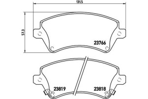 Brembo Σετ τακάκια, Δισκόφρενα - P 83 064