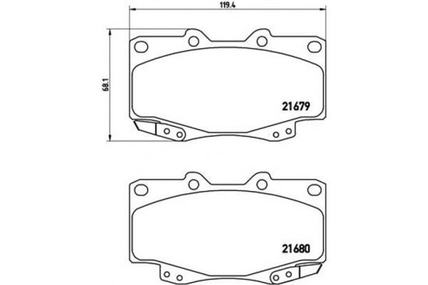 Brembo Σετ τακάκια, Δισκόφρενα - P 83 069