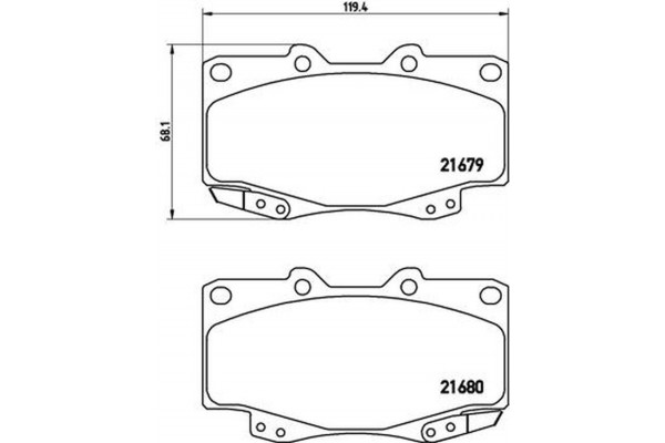 Brembo Σετ τακάκια, Δισκόφρενα - P 83 069