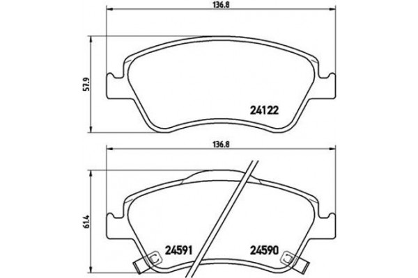 Brembo Σετ τακάκια, Δισκόφρενα - P 83 079