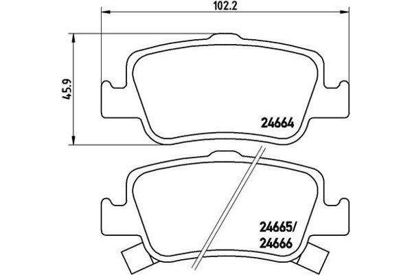 Brembo Σετ τακάκια, Δισκόφρενα - P 83 080