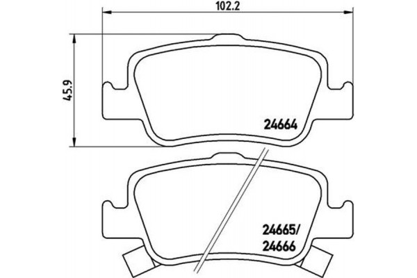 Brembo Σετ τακάκια, Δισκόφρενα - P 83 080