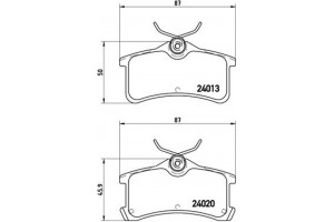 Brembo Σετ τακάκια, Δισκόφρενα - P 83 084