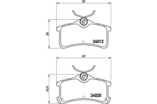 Brembo Σετ τακάκια, Δισκόφρενα - P 83 084