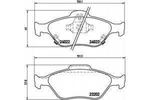 Brembo Σετ τακάκια, Δισκόφρενα - P 83 085