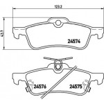 Brembo Σετ τακάκια, Δισκόφρενα - P 83 087