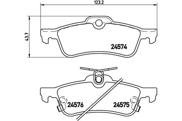 Brembo Σετ τακάκια, Δισκόφρενα - P 83 087