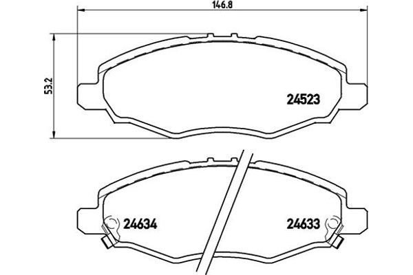 Brembo Σετ τακάκια, Δισκόφρενα - P 83 094