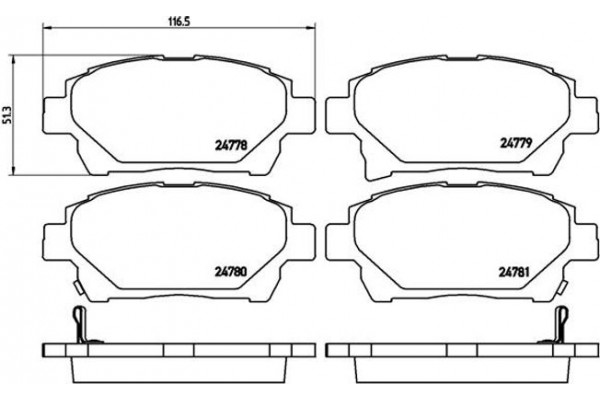 Brembo Σετ τακάκια, Δισκόφρενα - P 83 097