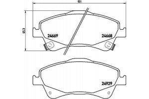 Brembo Σετ τακάκια, Δισκόφρενα - P 83 109