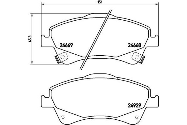 Brembo Σετ τακάκια, Δισκόφρενα - P 83 109