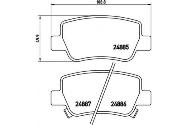 Brembo Σετ τακάκια, Δισκόφρενα - P 83 112